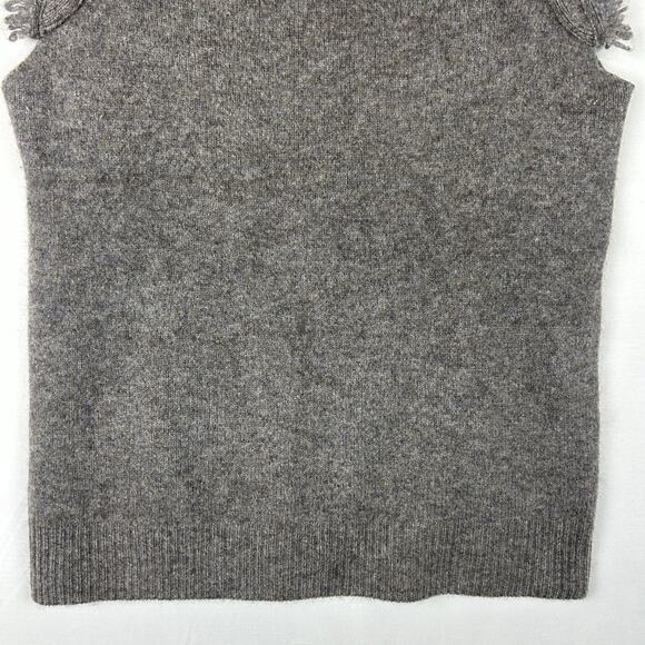 Faherty Collette Tee Yak Merino Wool Gray Sleeveless Sweater Women's Size S - Picture 3 of 10